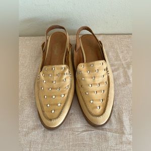 Free People Gold Studded Women Slippers